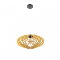 Distribuidor - Lâmpadas Diversas | Colgantes Rustica | COLGANTE SAPELLI 1XE27 MADERA NATURAL REGX45X45 CM Ref: 156194515
